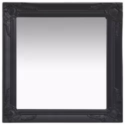 vidaXL Wall Mirror Baroque Style 60x60 cm Black Hanging Mirror Antique Mirror
