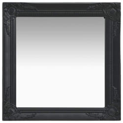 vidaXL Wall Mirror Baroque Style 60x60 cm Black Hanging Mirror Antique Mirror