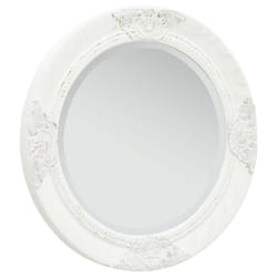 vidaXL Wall Mirror Baroque Style 50 cm White Hanging Mirror Antique Mirror