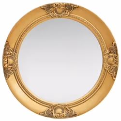 vidaXL Wall Mirror Baroque Style 50 cm Gold Hanging Mirror Antique Mirror