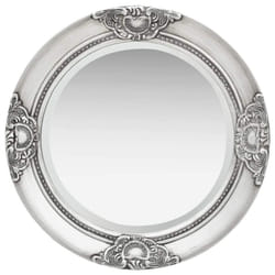 vidaXL Wall Mirror Baroque Style 50 cm Silver Hanging Mirror Antique Mirror