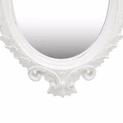 vidaXL Wall Mirror Castle Style White Hanging Mirror Antique Mirror Bathroom