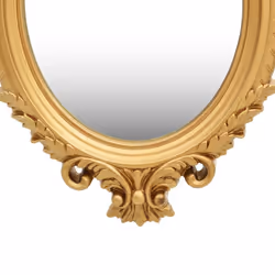 vidaXL Wall Mirror Castle Style Gold Hanging Mirror Antique Mirror Bathroom