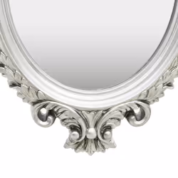 vidaXL Wall Mirror Castle Style Silver Hanging Mirror Antique Mirror Bathroom