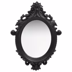 vidaXL Wall Mirror Castle Style Black Hanging Mirror Antique Mirror Bathroom