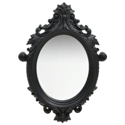 vidaXL Wall Mirror Castle Style Black Hanging Mirror Antique Mirror Bathroom