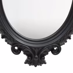 vidaXL Wall Mirror Castle Style Black Hanging Mirror Antique Mirror Bathroom