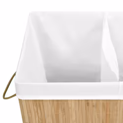vidaXL Bamboo Laundry Basket 100L Washing Clothes Hamper Storage Bin Organiser - Additional view 6