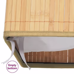 vidaXL Bamboo Laundry Basket 100L Washing Clothes Hamper Storage Bin Organiser - Additional view 7