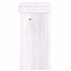vidaXL Bamboo Laundry Basket White 72L Home Washing Clothes Hamper Storage Bin - Additional view 11