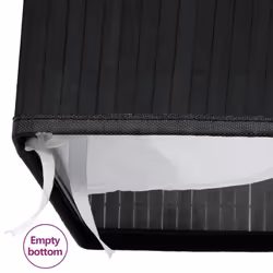 vidaXL Bamboo Laundry Basket Black 72L Home Washing Clothes Hamper Storage Bin - Additional view 7