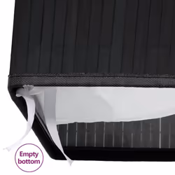 vidaXL Bamboo Laundry Basket Black 100L Washing Clothes Hamper Storage Bin - Additional view 4