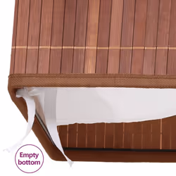 vidaXL Bamboo Laundry Basket Brown 72L Home Washing Clothes Hamper Storage Bin - Additional view 7