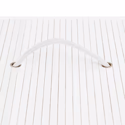 vidaXL Bamboo Laundry Basket White Washing Clothes Hamper Storage Organiser - Additional view 5