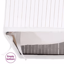 vidaXL Bamboo Laundry Basket White Washing Clothes Hamper Storage Organiser - Additional view 7