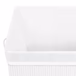vidaXL Bamboo Laundry Basket White 83L Home Washing Clothes Hamper Storage Bin - Additional view 5