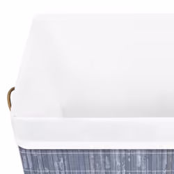 vidaXL Bamboo Laundry Basket Grey 83L Home Washing Clothes Hamper Storage Bin - Additional view 6