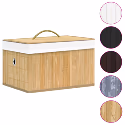 vidaXL 4x Bamboo Storage Boxes Home Garden Storage Chest Basket Organiser Rack