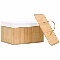 vidaXL 4x Bamboo Storage Boxes Home Garden Storage Chest Basket Organiser Rack