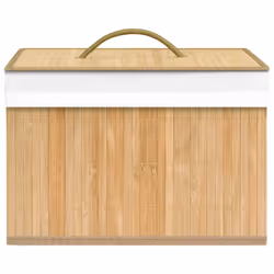 vidaXL 4x Bamboo Storage Boxes Home Garden Storage Chest Basket Organiser Rack - Additional view 4