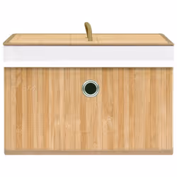 vidaXL 4x Bamboo Storage Boxes Home Garden Storage Chest Basket Organiser Rack - Additional view 5