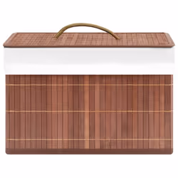 vidaXL 4x Bamboo Storage Boxes Brown Shelf Basket Chest Household Organisation - Additional view 5