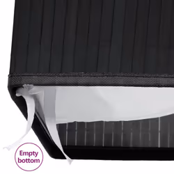 vidaXL 4x Bamboo Storage Boxes Black Shelf Basket Chest Household Organisation - Additional view 8
