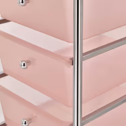 vidaXL 4-Drawer Mobile Storage Trolley Pink Plastic Cosmetic Trolley Office