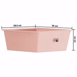 vidaXL 4-Drawer Mobile Storage Trolley Pink Plastic Cosmetic Trolley Office - Additional view 9