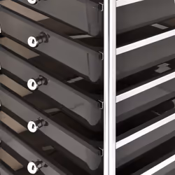 vidaXL 10-Drawer Mobile Storage Trolley Black Plastic Beauty Salon Trolley - Additional view 5