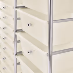 vidaXL 15-Drawer Mobile Storage Trolley XXL White Plastic Multipurpose Drawer - Additional view 6