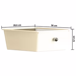 vidaXL 15-Drawer Mobile Storage Trolley XXL White Plastic Multipurpose Drawer - Additional view 9