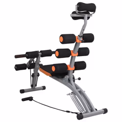 vidaXL L-shaped Abdominal Trainer with Elastic Strings Sit Up Bench Equipment - Additional view 4