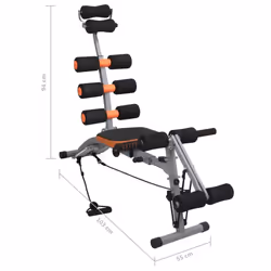 vidaXL L-shaped Abdominal Trainer with Elastic Strings Sit Up Bench Equipment - Additional view 8