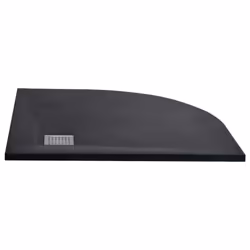 vidaXL Shower Tray SMC Black Wet Room Bathroom Shower Base Plumbing Fixture - Additional view 2