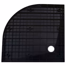 vidaXL Shower Tray SMC Black Wet Room Bathroom Shower Base Plumbing Fixture - Additional view 4