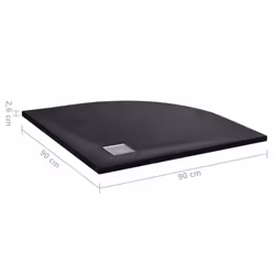 vidaXL Shower Tray SMC Black Wet Room Bathroom Shower Base Plumbing Fixture - Additional view 6
