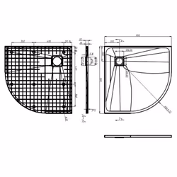 vidaXL Shower Tray SMC Black Wet Room Bathroom Shower Base Plumbing Fixture - Additional view 7