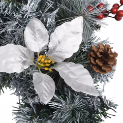 vidaXL Christmas Arch with LED Lights Green PVC Living Room Holiday Ornament - Additional view 6