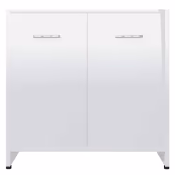 vidaXL Bathroom Cabinet High Gloss White Engineered Wood Cupboard Organiser - Additional view 4
