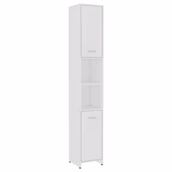 vidaXL Bathroom Cabinet White Engineered Wood Washroom Cupboard Under Basin