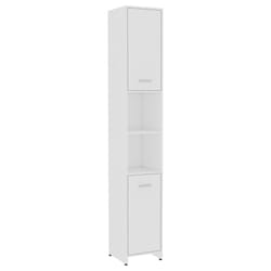 vidaXL Bathroom Cabinet White Engineered Wood Washroom Cupboard Under Basin