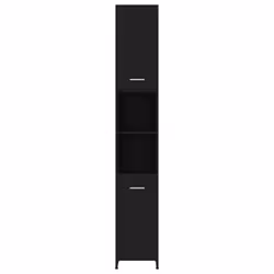 vidaXL Bathroom Cabinet Black Engineered Wood Washroom Cupboard Under Basin - Additional view 6