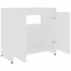 vidaXL Bathroom Cabinet White Engineered Wood Home Cupboard Under Basin Unit - Additional view 4