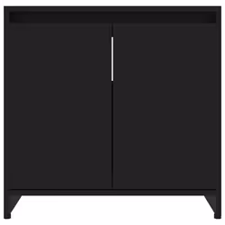 vidaXL Bathroom Cabinet Black Engineered Wood Home Cupboard Under Basin Unit - Additional view 5
