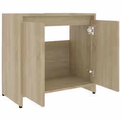 vidaXL Bathroom Cabinet Sonoma Oak Engineered Wood Vanity Storage Organiser