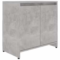 vidaXL Bathroom Cabinet Concrete Grey Engineered Wood Home Cupboard Organiser