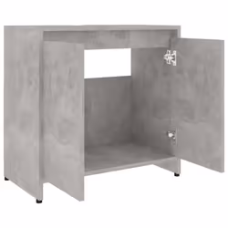 vidaXL Bathroom Cabinet Concrete Grey Engineered Wood Home Cupboard Organiser - Additional view 4