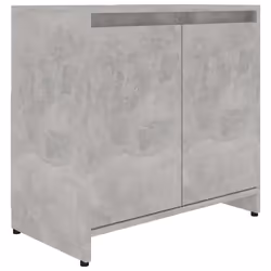 vidaXL Bathroom Cabinet Concrete Grey Engineered Wood Home Cupboard Organiser - Additional view 7