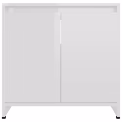 vidaXL Bathroom Cabinet High Gloss White Engineered Wood Cupboard Organiser - Additional view 4